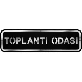 Resim Eym Abs Lüx Çift Katlı Yönlendirme Levhası Siyah-Gümüş Toplantı Odası 
