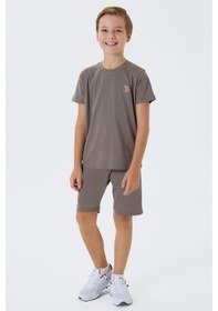 Resim U.s. Polo Assn. Erkek Çocuk Kahverengi Bermuda Takım Us2427-c-v1 Kahverengi 