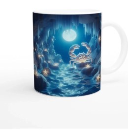 Resim Yengeç Burcu Baskılı Kahve Kupası - Astral Denizaltı Dünyası Vs3 
