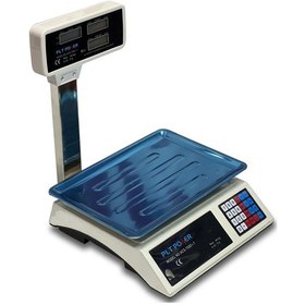Resim Plt Power Market Kasap Manav Terazisi 40 Kg - 2 Gr Boyunlu Çift Ekran Akülü Terazi 