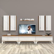 Resim Eko 8d Mdf Silver Tv Ünitesi Tv Sehpası - Ceviz - Beyaz 