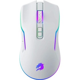 Resim GameBooster M18 Inferno 10000 DPI Beyaz RGB Kablosuz Gaming Mouse 