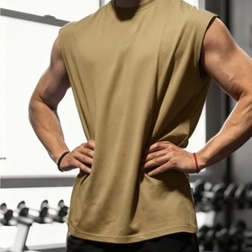 Resim Erkek Yaz Kolsuz Tank Üstü - Nefes Alabilen Nem Çekme Kumaşı, Düz Renk Yuvarlak Yaka Rahat Gömlek, Spor Salonu, Açık Hava ve Rahat Giyim için - Normal Beden Çok Yönlü Gardırop Temeli, Basit Tasarım, Rahat Kumaş, Spor Giyim, Minimalist Tarz, Hafif Malzeme, Atletik Giyim, Aktif Yaşam 