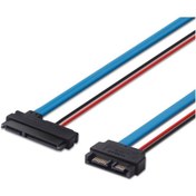 Resim DUAL Slim Sata 7+6 To 7+15 Pin Sata Dvd Çevirici Dönüştürücü Adaptör Kablosu 