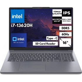 Resim Lenovo Ideapad Slim 3 16IRH10 83K2001VTRAT29 i7-13620H 16 GB 2 TB SSD16" W11H Dizüstü Bilgisayar 