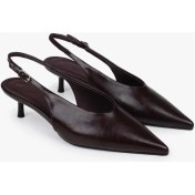 Resim Kadın Luna Bordo Cilt Stiletto 