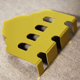 Resim Metal Çatal Bıçak Tutucu - Minimalist Kubbe Tasarım Sofra Aksesuarı - Beyaz / 12 Adet 
