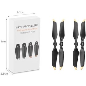 Resim Dianziye Djı Mavic Pro İçin 8331f Hızlı Kurulum Gürültü Azaltıcı Perdeler - İki Çift Altın Kenar Uçak Rotoru Aksesuarı 