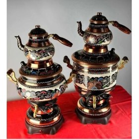 Resim Uzunoğlu Bakır Bakır Termostatlı Semaver Büyük Boy 