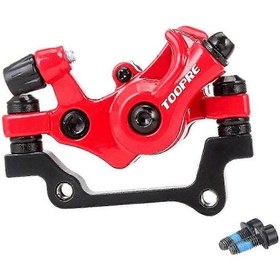 Resim Toopre Dağ Bisikleti İçin Evrensel Hidrolik Disk Fren Kaliperi İki Ön Kırmızı 