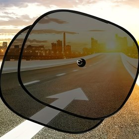 Resim 2 Adet Araç Güneşlik, Elektrostatik Pencere İzolasyon Filesi, Rulo Ön Yan Cam Sayağı ile Araç Soğutma ve Isı Azaltma, Araç Güneş Koruma | Güvenli Uyumlu Güneş Gölgelik 