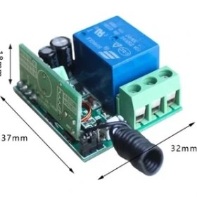 Resim Electrimax Rf Uzaktan Kumanda 10A Rf Alıcı Verici Transmitter Receiver 12V 