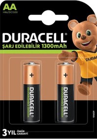 Resim Powermaster Duracell 1300 Ma Aa Şarjlı Kalem Pil 2'li Paket 
