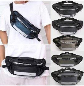 Resim Teltree Gece Koşusu Ve Doğa Yürüyüşleri İçin Su Geçirmez Bel Çantası, Yansıtıcı Şeritli Büyük Kapasiteli Moda Çanta Gri 