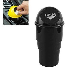 Resim Createtech Tutucu Siyah Otomobil Depolama Kutusu - Evrensel Araç Çöp Kovası 