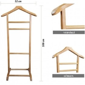 Resim Doğanın Modası Bysay Dilsiz Uşak, Elbise Askısı Gürgen Cilalı (naturel) abc920 