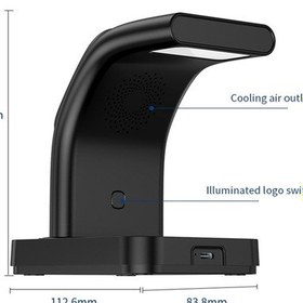 Resim Sunskyy YP-hHY05 15 W 5 İn 1 Saatli Manyetik Çok Fonksiyonlu Kablosuz Şarj Cihazı Beyaz 