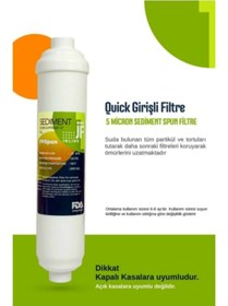 Resim 6 Aşamalı Su Arıtma Cihazı Filtre Seti Inline Filtre + Ro Membran + Mineral Filtre Kapalı Kasa Uyumlu Tam Set Filtre Seçeneği - 6 Lı Filtre 