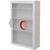 Resim Akşan 411 Şeffaf Kapaklı Metal Ecza Dolabı Beyaz 