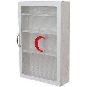Resim Akşan 411 Şeffaf Kapaklı Metal Ecza Dolabı Beyaz 