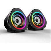 Resim Vkemall Rgb Işık Efektli Mini Hoparlör: Güçlü Ses Ve Taşınabilir Tasarım, Usb Ve 3.5mm Bağlantı Seçenekleri 