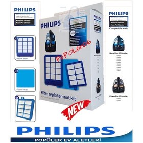 Resim Philips Uyumlu Cp9273 Performer Pro Ön Ve Arka Hepa Filtre Seti (409054671) 