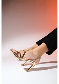 Resim Luvishoes Nuevo Rose Cilt Taşlı Kadın Topuklu Abiye Ayakkabı 