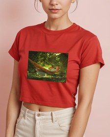 Resim Gün Işığı ve Gölge Crop Tişört 