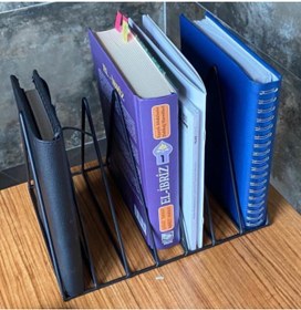 Resim Wess Dizayn Masa Üstü Metal Kalın Kitaplık, Dergilik, Gazetelik 7‘li Izgara Raf Ws-43k 