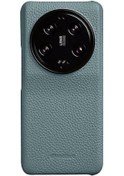 Resim Melkco Uyumlu Xiaomi 13 Ultra Hakiki İnek Derisi Kaplamalı Pc Cep Telefonu Kılıfı Eksik Kabuk-siyah En Iyi Kalite Mavi/stil A Xiaomi 13 Ultra 