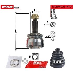 Resim MGA 70889 Aks Kafası Dış Absli Accent Blue 12-14 At 