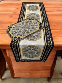 Resim Geometrik Desenli Ramazan Runner Örtüsü Ve Amerikan Servis 40 X 140 - 4 Adet Renkli 