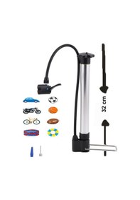 Resim Lastik Hava Şişirme Pompası Araba Motor Bisiklet Top Bot Havuz Mavi 