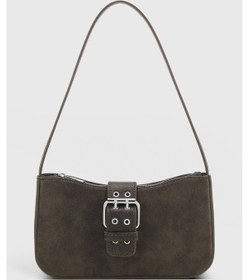 Resim Housebags Kadın Vintage Görünüm Haki Tokalı Omuz Çantası 268 Haki 