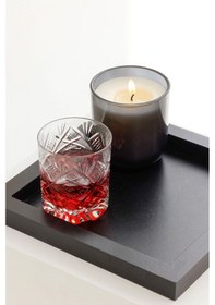 Resim Kare Ahşap Tepsi Sunum Dekorasyon Düzenleyici Siyah-24x24 Cm 