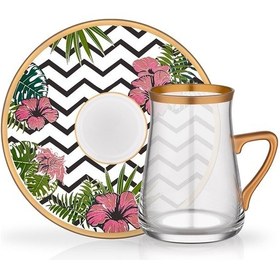 Resim Glore Tarabya Kulplu Çay St 6Lı Cassandra Çok Renkli 