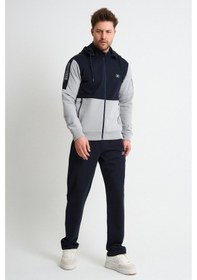 Resim Shooter Sportswear Shooter Premium Erkek Eşofman Takımı Mevsimlik Kapüşonlu Rahat Kalıp Gri 
