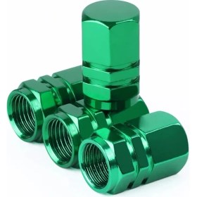 Resim Xiyu Shop Yeşil Stil Sıcak Yeni Renkli Araba Moto Bisiklet Lastiği Hava Valfi Kapakları Toz Koyu Kare Evrensel Alüminyum Alaşımlı Jant Hava Toz Kapakları Otomobil Parçaları (Yurt Dışından) 