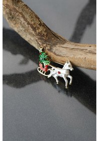 Resim Çildan Womens Yılbaşı Koleksiyonu Çam Ağacı Detaylı Kızak Figür B Çok Renkli 