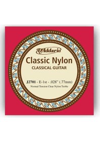 Resim D´Addario Ej27 Tek Klasik Gitar Teli E Mi 6.Tel 