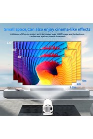 Resim Teknotopia 4K Android Oyun Konsollu Taşınabilir Ultra Hd LCD LED Projeksiyon Netflix Prime Dolby Audio Destekli 