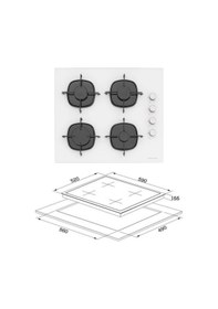 Resim Silverline S2-BO6502W02 + CS5700E6W01 + 3490 Oslo Beyaz Ankastre Set 