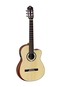 Resim Ortega Private Room Striped Suite Elektro Klasik Gitar Natural 