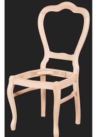 Resim Sandalye Avangard Kayın Ağaç Ham Ahşap İskelet 