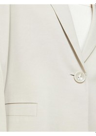 Resim Sisley %100 Viskoz Cebi Biyeli Tek Düğmeli Saten Blazer Ceket Kadın Gri Ceket - 324p29nmlw023 Bej 