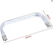 Resim Kadın Doktor Çanta Çerçeve Metal Alüminyum Boru Çerçeve Çanta Kolu Debriyaj Çanta Parçaları 220 90mm Gümüş 