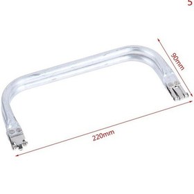 Resim Kadın Doktor Çanta Çerçeve Metal Alüminyum Boru Çerçeve Çanta Kolu Debriyaj Çanta Parçaları 220 90mm Gümüş 