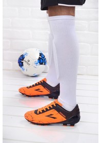 Resim Lig Meteor Erkek Krampon Çim Saha Futbol Ayakkabısı Turuncu (409185964) 