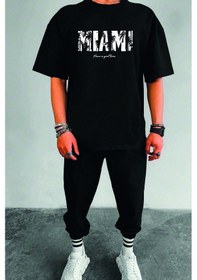 Resim Unisex Miami 2'li Eşofman Takımı Siyah 