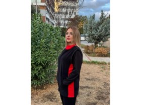 Resim ARZ Kadın Önü Fermuarlı Yandan Cepli Siyah Polar Yelek 